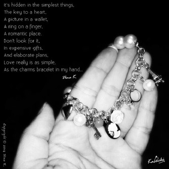 Love and the charm bracelet in my hand ...
